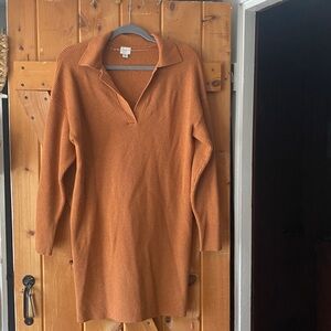 a new day V-Neck Tan Sweater Dress